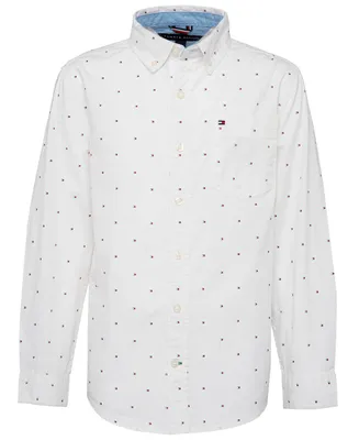 Tommy Hilfiger Big Boys Fred All Over Print Button-Down Shirt