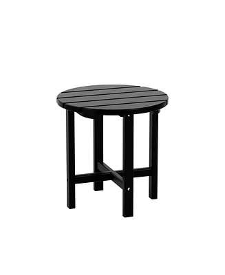 WestinTrends All-Weather Outdoor Patio Round Poly Adirondack Side Table