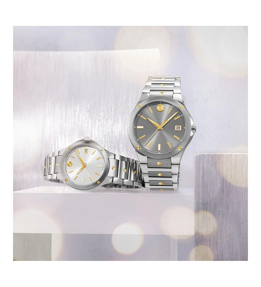 Movado Women's Swiss Se Gold Pvd & Stainless Steel Bracelet Watch 32mm