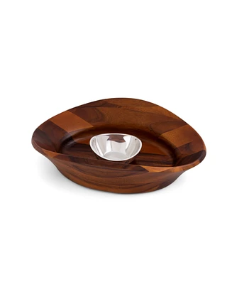 Nambe Ripple Chip and Dip, Set of 2