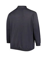 Men's Colosseum Charcoal Michigan Wolverines Big and Tall Tortugas Logo Quarter-Zip Sweatshirt