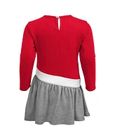 Toddler Girls Scarlet Ohio State Buckeyes Heart to Heart French Terry Dress