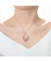 Classy Sterling Silver Two-Tone Pendant Necklace