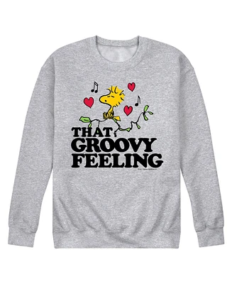 Airwaves Men's Peanuts That Groovy Feeling Fleece Sweatshirt