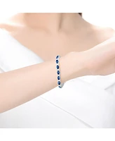 Glamorous Gold Plated Sterling Silver Cubic Zirconia Bracelet