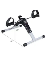 Under Desk Exercise Bike Pedal Exerciser with Lcd Display for Legs & Arms Workout Pink