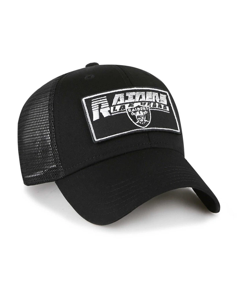 Big Boys '47 Brand Black Las Vegas Raiders Levee Mvp Trucker Adjustable Hat