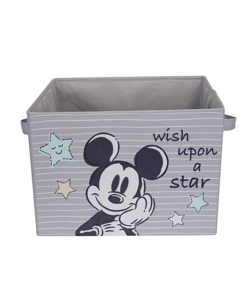 Lambs & Ivy Disney Mickey Mouse Gray Foldable Storage Basket/Container/Bin