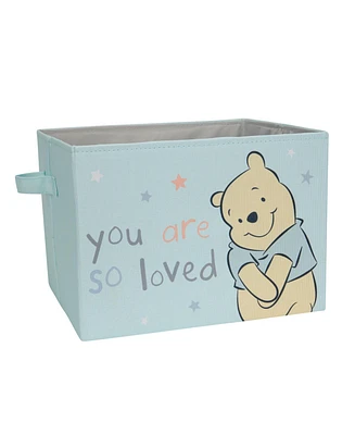 Lambs & Ivy Disney Baby Winnie the Pooh Blue Foldable Storage Basket/Container