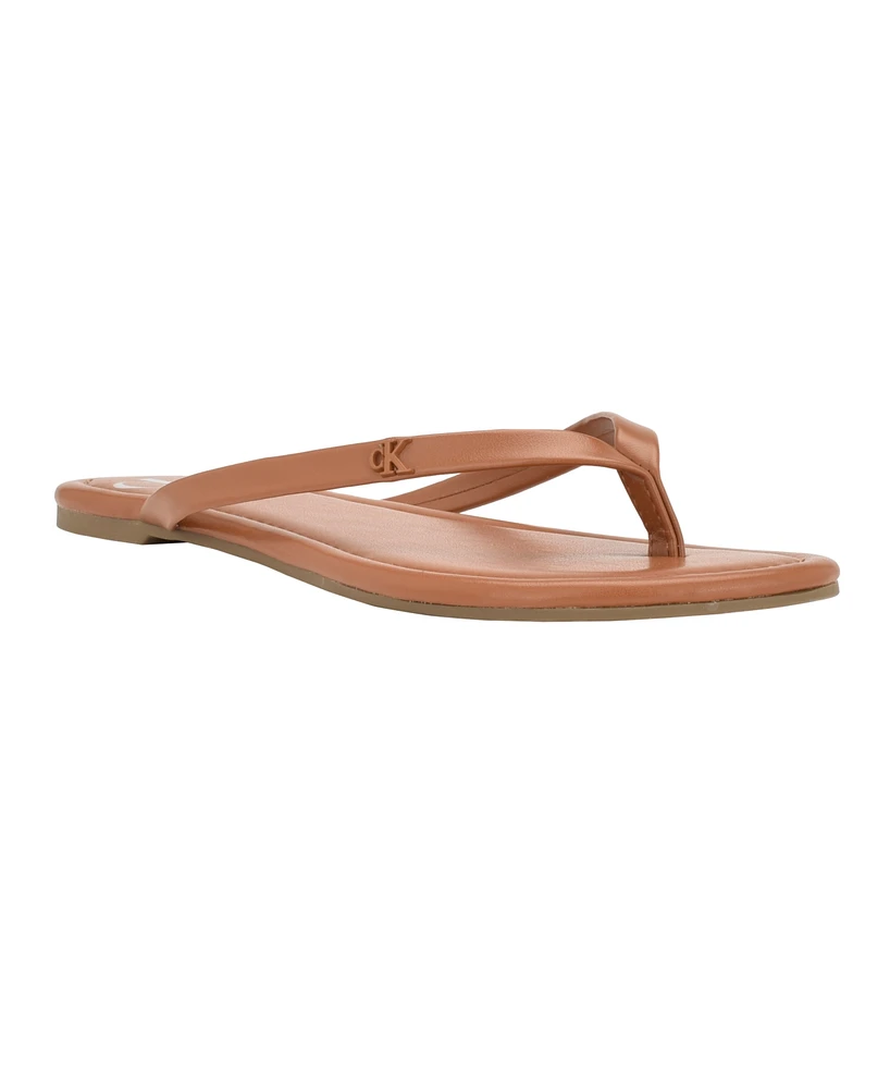 Calvin Klein Women's Crude Flat Thong Sandals