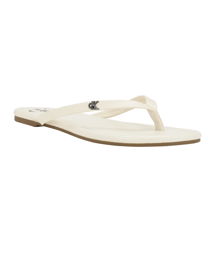 Calvin Klein Women's Crude Flat Thong Sandals