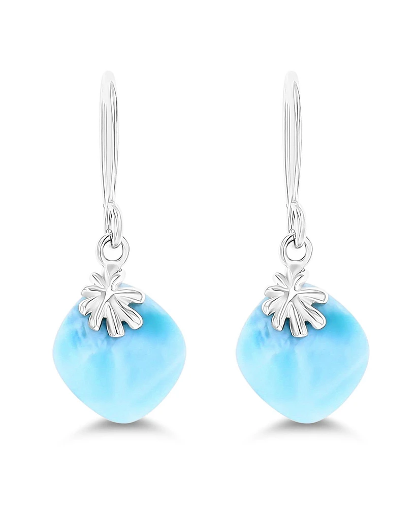 Macy's Larimar Nautical Leverback Earrings in Sterling Silver