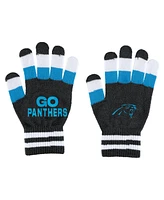 Women's Wear by Erin Andrews Carolina Panthers Striped Scarf and Gloves Set