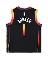 Preschool Boys and Girls Jordan Devin Booker Black Phoenix Suns 2022/23 Swingman Jersey - Statement Edition