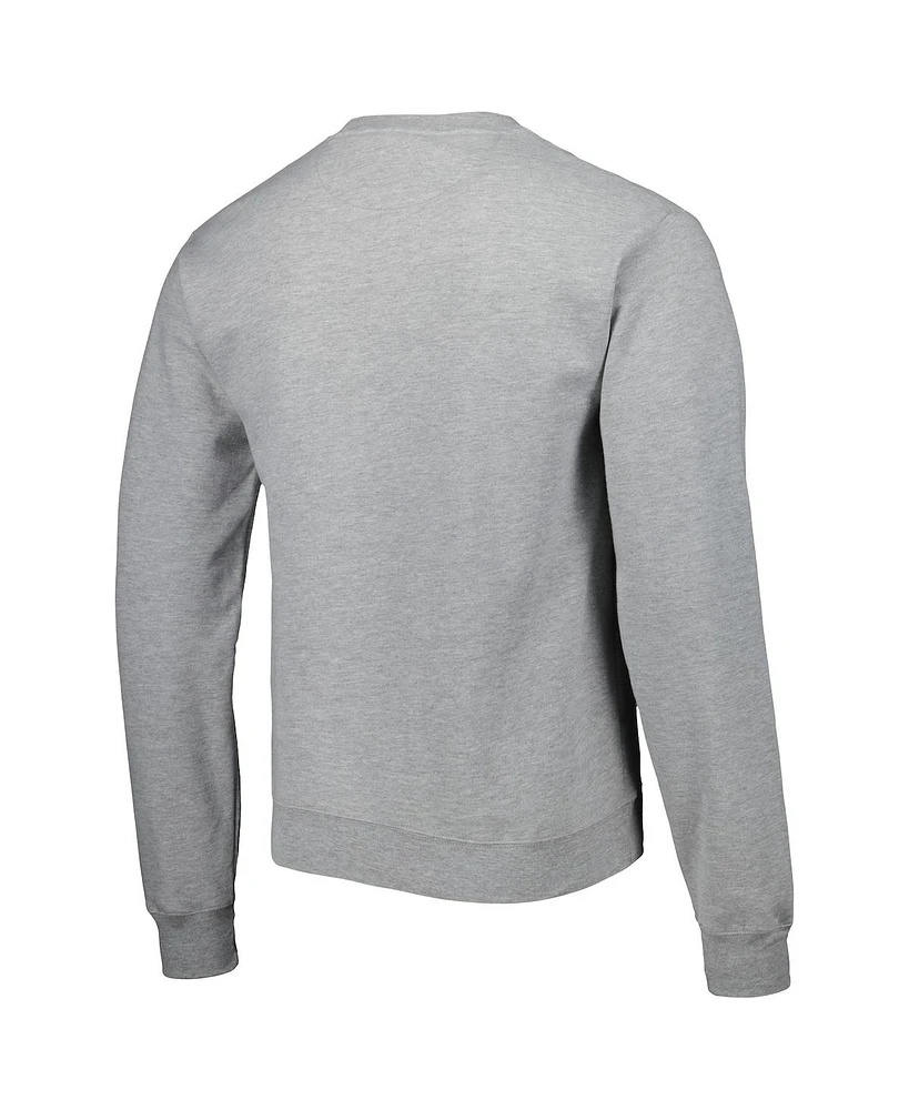 Men's League Collegiate Wear Gray Miami Hurricanes 1965 Arch Essential Fleece Pullover Sweatshirt
