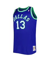 Men's Mitchell & Ness Steve Nash Blue Dallas Mavericks Big and Tall Hardwood Classics 1998-99 Swingman Jersey