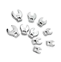 Powerbuilt 10 Piece 3/8 Inch Drive Sae and Metric Crowfoot Wrench Set