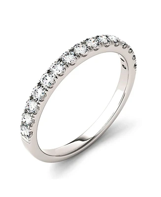 Charles & Colvard Moissanite Wedding Band (3/8 ct. t.w. Diamond Equivalent) in 14k White or Yellow Gold