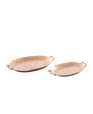 Rosemary Lane Aluminum Tray, Set of 2, 27", 22" W