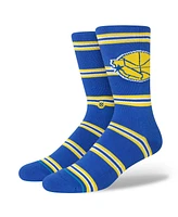Men's Stance Golden State Warriors Hardwood Classics Stripes Crew Socks