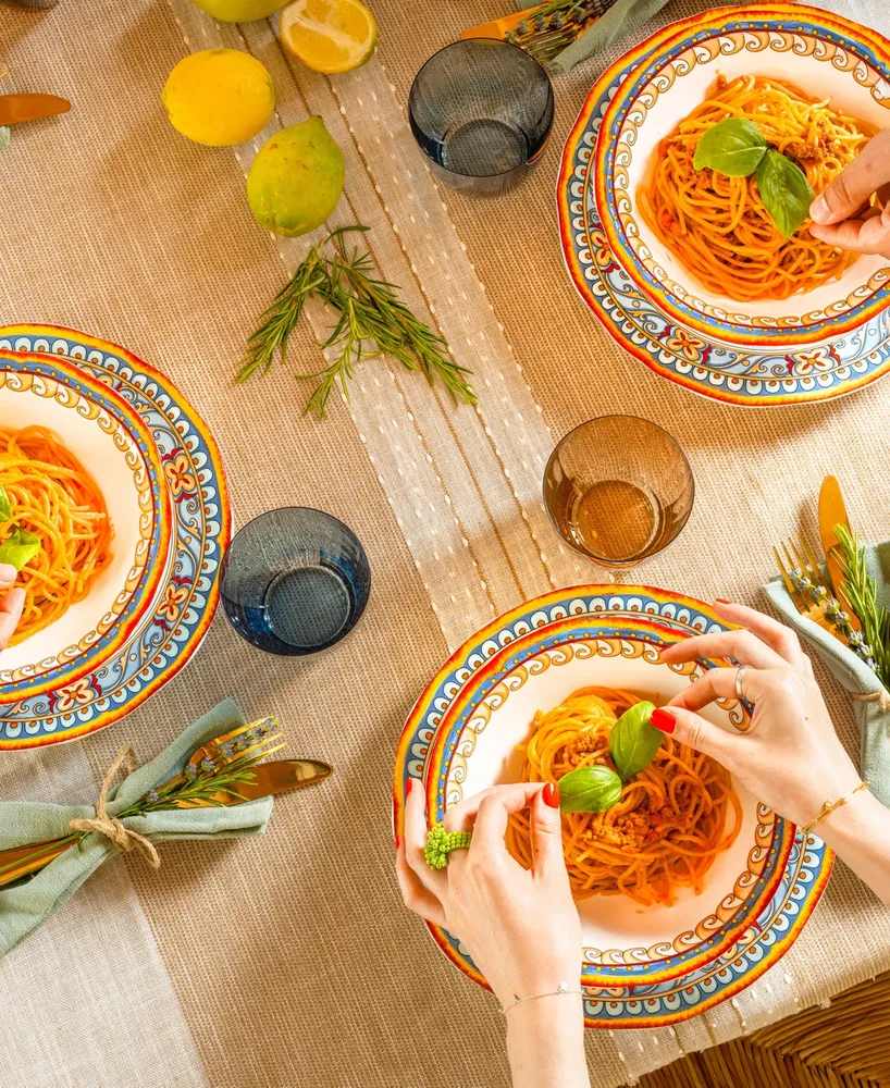 Euro Ceramica Duomo Pasta Bowls, Set of 4