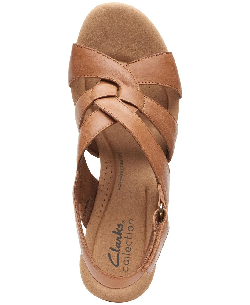 Clarks Women's Collection Giselle Beach Slingback Wedge Sandals