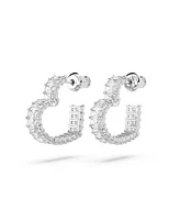 Swarovski Crystal Heart Small Matrix Hoop Earrings