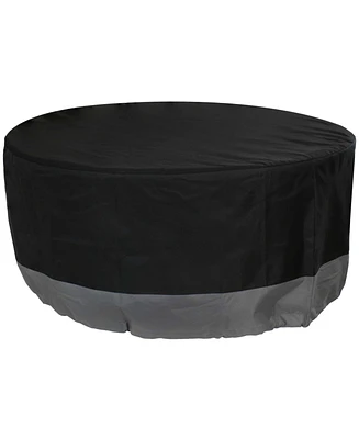Outdoor Heavy-Duty Weather-Resistant 300D Polyester Round Fire Pit Cover