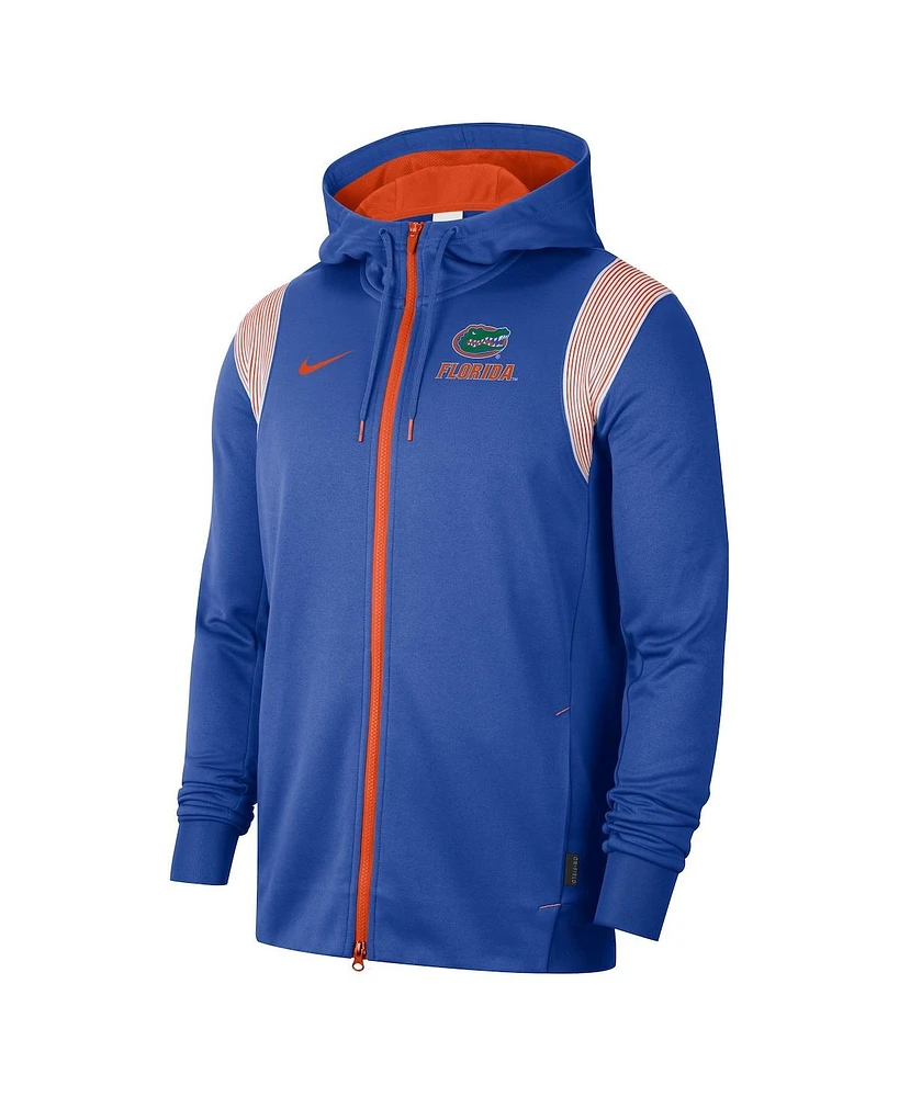 Men's Nike Royal Florida Gators 2022 Sideline Lockup Performance Full-Zip Hoodie Jacket