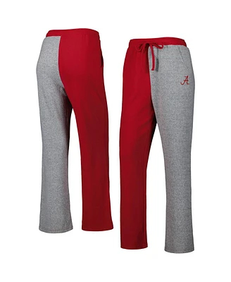 Women's ZooZatz Crimson, Gray Alabama Crimson Tide Colorblock Cozy Tri-Blend Lounge Pants