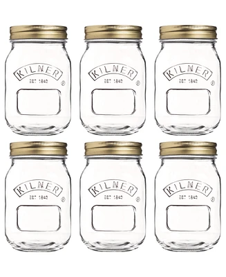 Kilner Canning Jar 17 oz, Set of 6