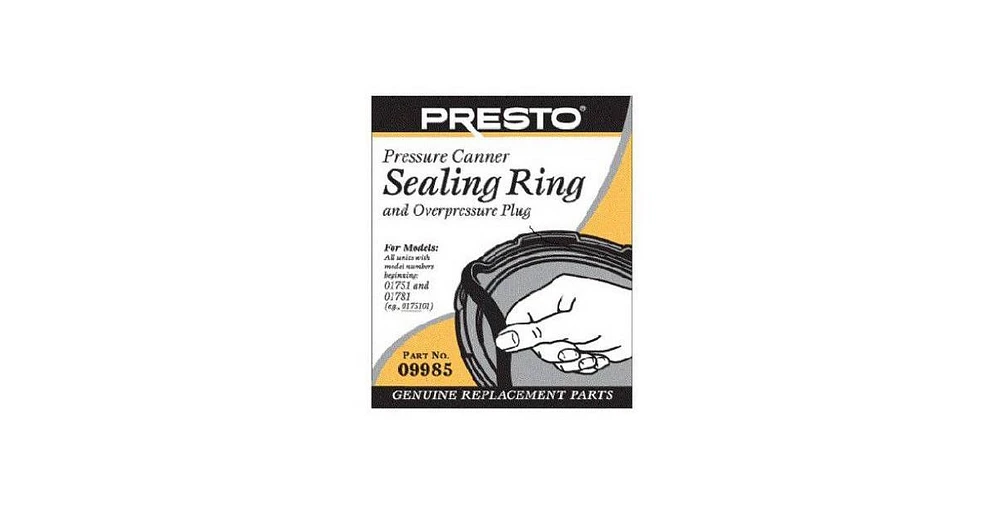 Presto 09985 Pressure Canner Sealing Ring and Overpressure Plug