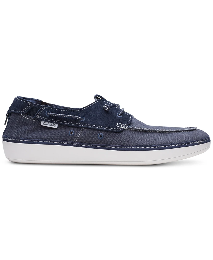 Clarks Men's Higley Tie Slip-On Canvas Boat Shoes