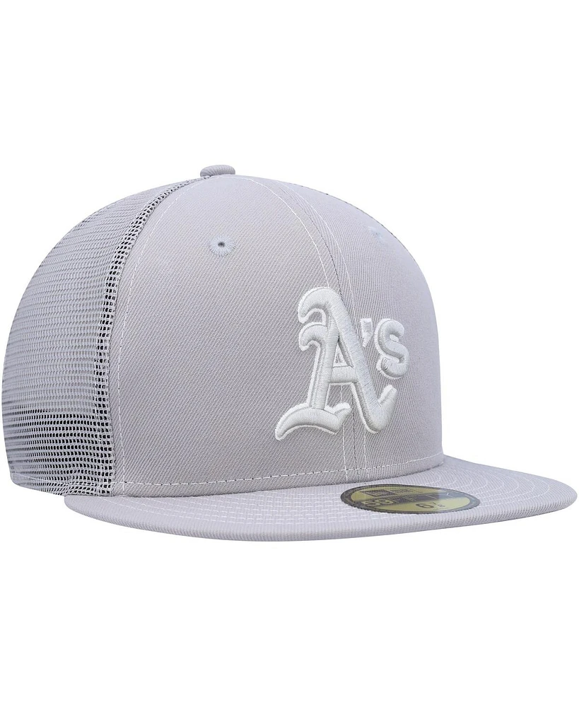 Men's New Era Gray Oakland Athletics 2023 On-Field Batting Practice 59FIFTY Fitted Hat