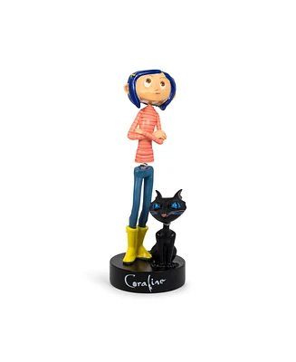 Coraline with Cat Pvc Bobble Figure Statue | Collectible Bobblehead Action Figure, Desk Toy Accessories | Novelty Gifts For Home Office Decor | 6.5 In