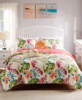 Greenland Home Fashions Tropics Coastal Palm 2 Piece Quilt Set, Twin/Twin Xl