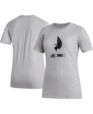 Women's adidas Heather Gray Minnesota United Fc Aeroready Club Icon T-shirt