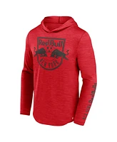 Men's Fanatics Red New York Bulls First Period Space-Dye Pullover Hoodie