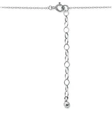 Giani Bernini Pink & White Cubic Zirconia Flower Necklace in Sterling Silver, 16" + 2" extender, Created for Macy's