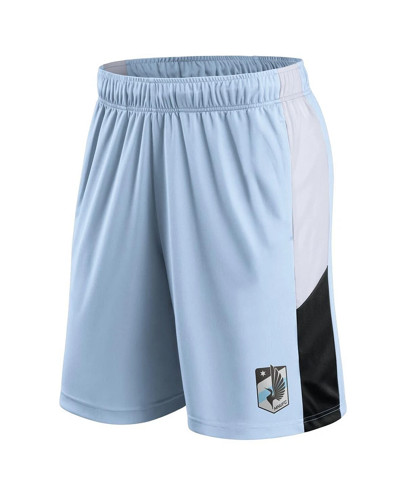 Men's Fanatics Light Blue Minnesota United Fc Prep Squad Shorts