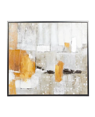 Rosemary Lane Canvas Abstract Framed Wall Art with Black Frame, 48" x 2" x 36"
