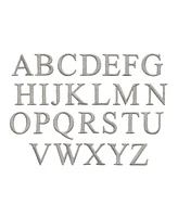 Linum Home Bookman Gray Font Monogrammed Luxury 100% Turkish Cotton Novelty 2-Piece Hand Towels, 16" x 30"