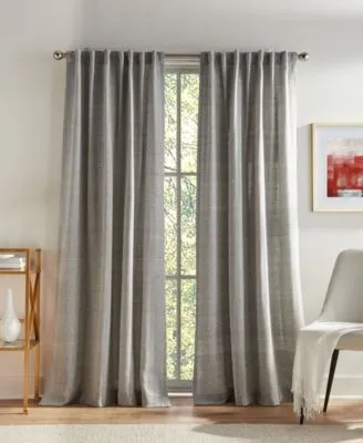 Tommy Hilfiger Herringbone Back Tab Dusty 2 Piece Curtain Panel Collection