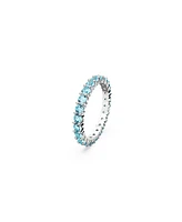 Swarovski Crystal Round Cut Matrix Ring