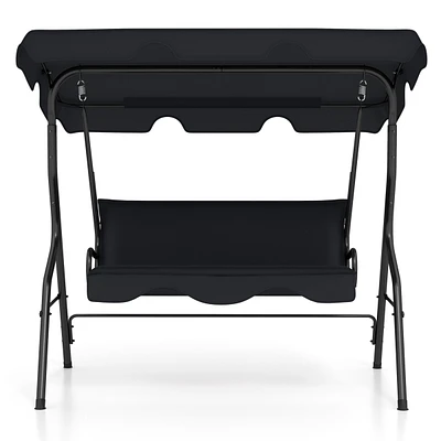 3 Seats Patio Canopy Swing Glider Hammock Cushioned