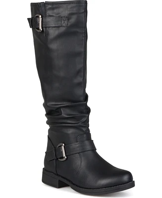 Journee Collection Women's Stormy Wide Calf Knee High Riding Boots
