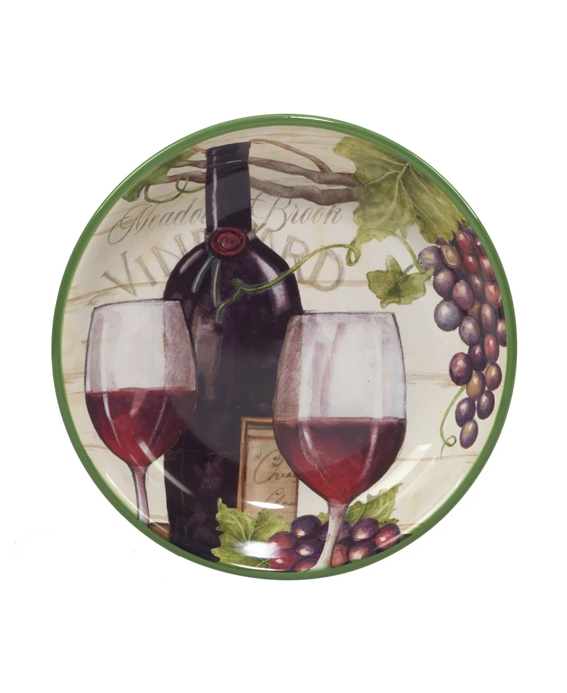 Certified International Meadow Brook Vineyard Set of 4 Soup/Pasta Bowl 9"