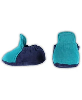 Newborn and Infant Boys Girls Navy, Aqua Seattle Mariners Three-Piece Love of Baseball Bib Bodysuit Booties Set