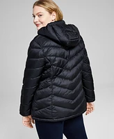 Charter Club Plus Packable Hooded Puffer Coat