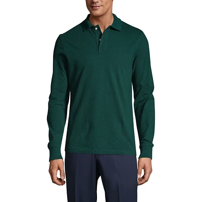 Lands' End Men's Long Sleeve Mesh Polo Shirt